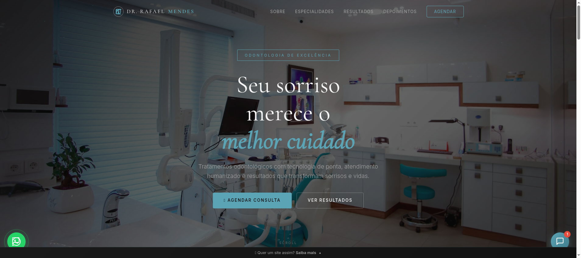 Site Dr. Rafael Mendes — Odontologia